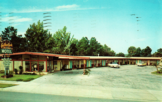 Golden Spur Motel retro postcard