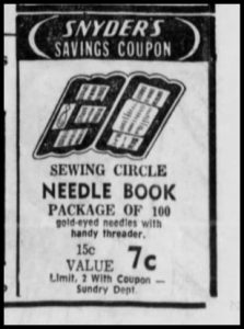 vintage sewing needle book